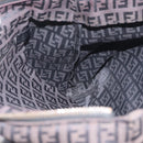 FENDI Zucchino Canvas Tote Bag Brown Silver Auth mr3171-18
