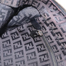 FENDI Zucchino Canvas Tote Bag Brown Silver Auth mr3171-20