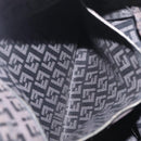 FENDI Zucchino Canvas Tote Bag Brown Silver Auth mr3171-21