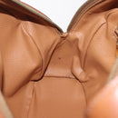 CELINE Macadam Canvas Hand Bag PVC Leather Brown Gold Auth mr3172A-20