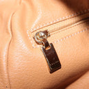 CELINE Macadam Canvas Hand Bag PVC Leather Brown Gold Auth mr3172A-21
