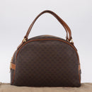 CELINE Macadam Canvas Hand Bag PVC Leather Brown Gold Auth mr3172A-25