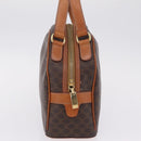 CELINE Macadam Canvas Hand Bag PVC Leather Brown Gold Auth mr3172A-5