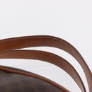 CELINE Macadam Canvas Hand Bag PVC Leather Brown Gold Auth mr3172A-9