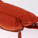 PRADA Waist bag Nylon Orange Silver Auth mr3174A-15