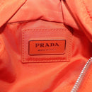 PRADA Waist bag Nylon Orange Silver Auth mr3174A-18