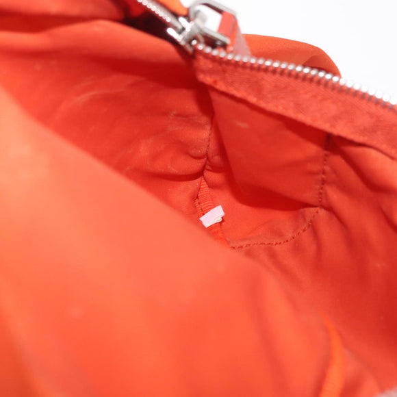 PRADA Waist bag Nylon Orange Silver Auth mr3174A