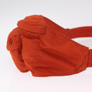 PRADA Waist bag Nylon Orange Silver Auth mr3174A-4