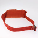 PRADA Waist bag Nylon Orange Silver Auth mr3174A-7