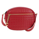 CELINE Shoulder Bag Leather Red Gold Auth mr3175V-1