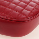 CELINE Shoulder Bag Leather Red Gold Auth mr3175V-10