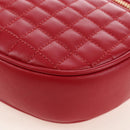 CELINE Shoulder Bag Leather Red Gold Auth mr3175V-11