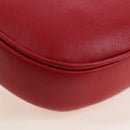 CELINE Shoulder Bag Leather Red Gold Auth mr3175V-12