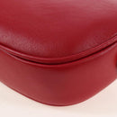 CELINE Shoulder Bag Leather Red Gold Auth mr3175V-13