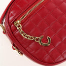 CELINE Shoulder Bag Leather Red Gold Auth mr3175V-14
