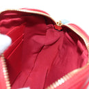 CELINE Shoulder Bag Leather Red Gold Auth mr3175V-20