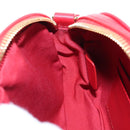 CELINE Shoulder Bag Leather Red Gold Auth mr3175V-21
