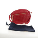 CELINE Shoulder Bag Leather Red Gold Auth mr3175V-25