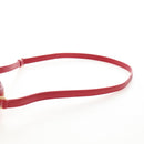 CELINE Shoulder Bag Leather Red Gold Auth mr3175V-8