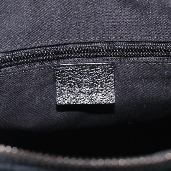 GUCCI GG Canvas Shoulder Bag Black Silver 92551 Auth mr3177A