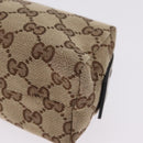 GUCCI GG Canvas Pouch Beige Gold 29596 Auth mr3179A-11