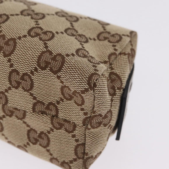 GUCCI GG Canvas Pouch Beige Gold 29596 Auth mr3179A