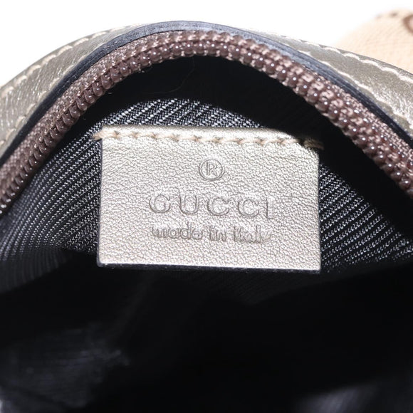 GUCCI GG Canvas Pouch Beige Gold 29596 Auth mr3179A