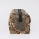 GUCCI GG Canvas Pouch Beige Gold 29596 Auth mr3179A-4