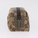 GUCCI GG Canvas Pouch Beige Gold 29596 Auth mr3179A-5