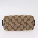 GUCCI GG Canvas Pouch Beige Gold 29596 Auth mr3179A-7