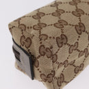 GUCCI GG Canvas Pouch Beige Gold 29596 Auth mr3179A-8