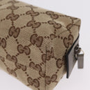 GUCCI GG Canvas Pouch Beige Gold 29596 Auth mr3179A-9