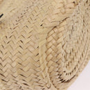 LOEWE Anagram Basket Bag Hand Bag straw Beige Auth mr3180V-12