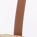 LOEWE Anagram Basket Bag Hand Bag straw Beige Auth mr3180V-14