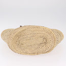 LOEWE Anagram Basket Bag Hand Bag straw Beige Auth mr3180V-9