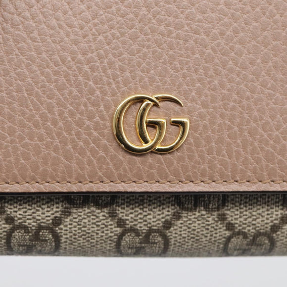 GUCCI Bifold Wallet Leather Pink Silver 598587 Auth mr3181A