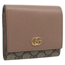 GUCCI Bifold Wallet Leather Pink Silver 598587 Auth mr3181A-1