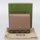 GUCCI Bifold Wallet Leather Pink Silver 598587 Auth mr3181A-24