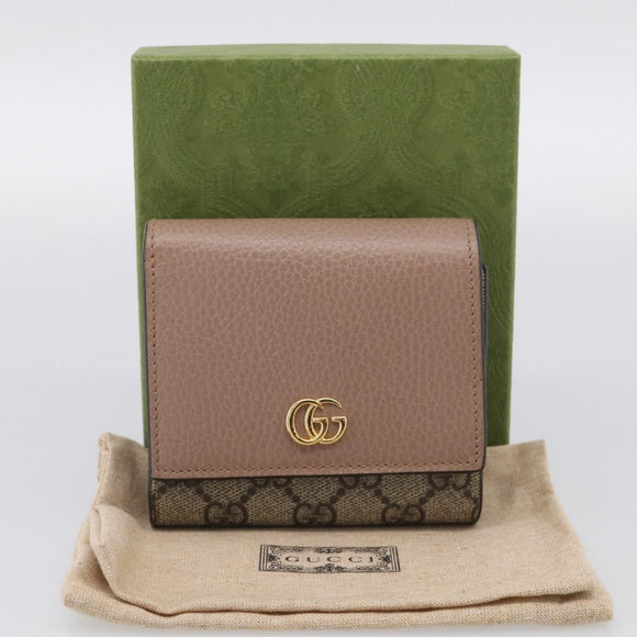 GUCCI Bifold Wallet Leather Pink Silver 598587 Auth mr3181A