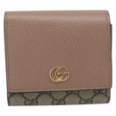 GUCCI Bifold Wallet Leather Pink Silver 598587 Auth mr3181A-2