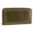 GUCCI Long Wallet Patent leather Red Gold 308005 Auth mr3182A-1