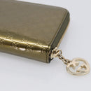 GUCCI Long Wallet Patent leather Red Gold 308005 Auth mr3182A-10