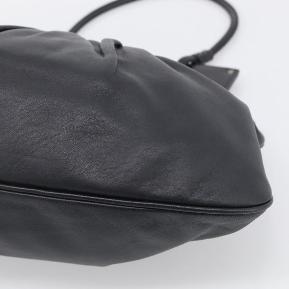 FENDI Shoulder Bag Leather Black Silver 8BN179 Auth mr3186V