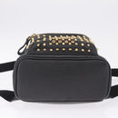 MCM Vicetos Backpack Leather Black Gold Auth mr3187V-12