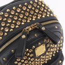 MCM Vicetos Backpack Leather Black Gold Auth mr3187V-18