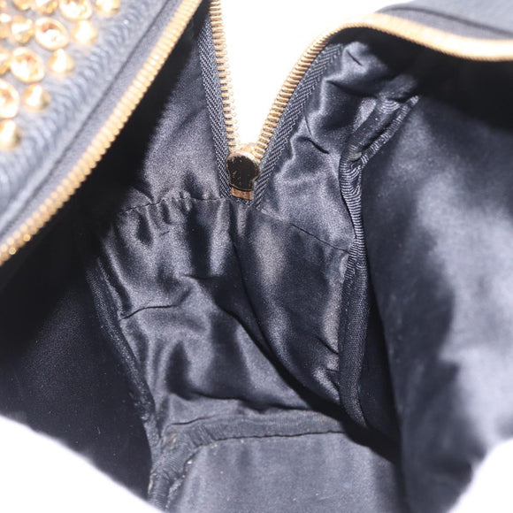 MCM Vicetos Backpack Leather Black Gold Auth mr3187V