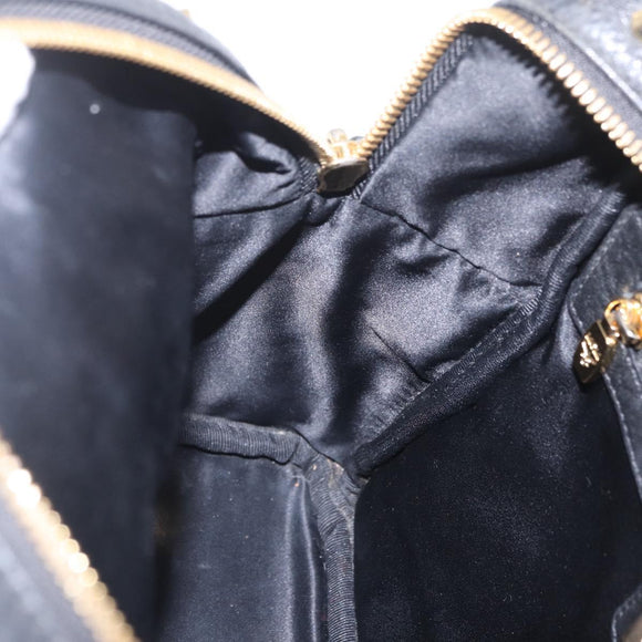 MCM Vicetos Backpack Leather Black Gold Auth mr3187V