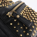 MCM Vicetos Backpack Leather Black Gold Auth mr3187V-25