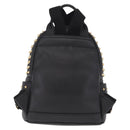 MCM Vicetos Backpack Leather Black Gold Auth mr3187V-3