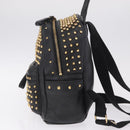 MCM Vicetos Backpack Leather Black Gold Auth mr3187V-4